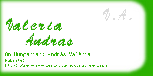 valeria andras business card